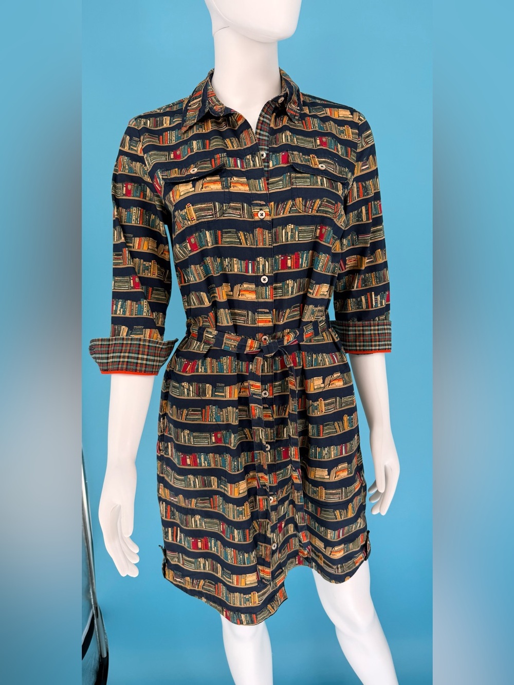 Tommy Hilfiger RARE Book Shirt Dress - Cotton Library Teacher (Size S)